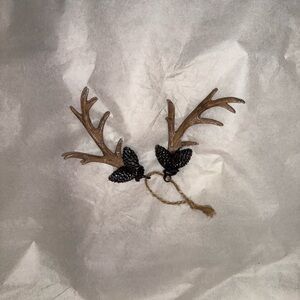 *3 for $5* Brown and Black Antler Ornament, Holiday Decor or Giftwrap Charm
